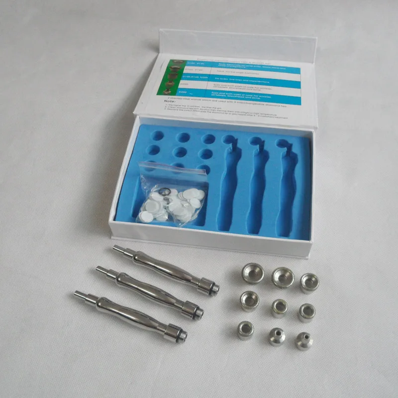 

9 Tips 3 Wands Diamond Dermabrasion Accessory Tips Diamond Wands Cotton Filter Skin Peel Microdermabrasion Facial Care Tool