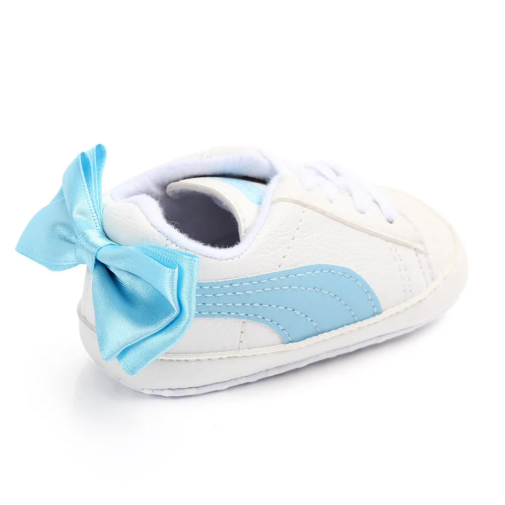 New Newborn Toddler Infant Baby Girl Boy Soft Sole Pu leather Crib Shoes Sneaker Prewalker Little white Baby Shoes 0-18M