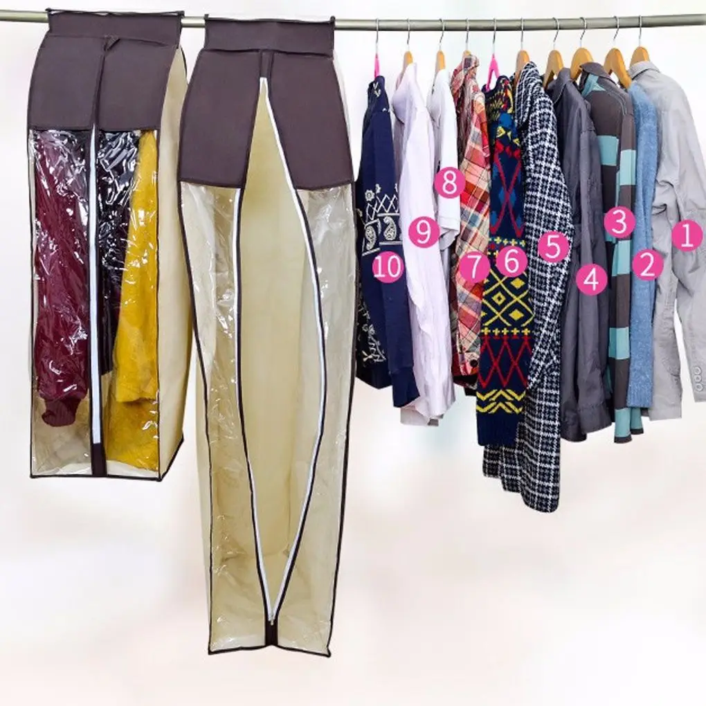 Hanging Garment Clothes Dustproof Bag Dresses Suit Wardrobe Organizer