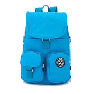 Женские нейлоновые рюкзаки для подростков, школьная сумка на плечо, женские школьные сумки для отдыха, водонепроницаемая нейлоновая тканевая сумка для книг, Mochila Escolar - Цвет: Небесно-голубой