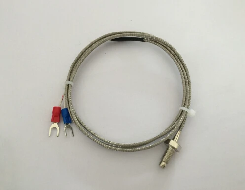 

5pcs 1 meter cable screw type K thermocouple WRNT-01 M6*1 ,measuring 0-600 deg C temperature sensor