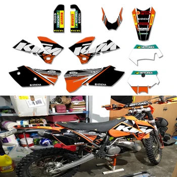 

Hot Team Graphics Delcas Stickers For KTM 125 200 250 300 350 400 450 525 SXF MXC SX EXC XC 2005 2006 2007