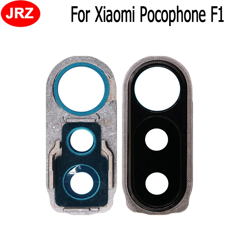 

For Xiaomi Pocophone F1 Back Rear Camera Lens Glass Cover For Xiaomi Pocophone F1 Phone Replacement Parts with Frame+ Adhesive