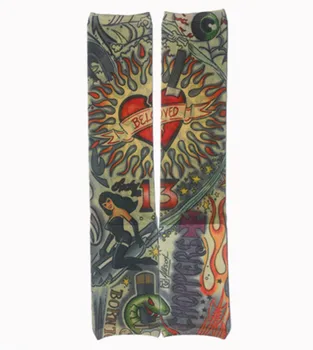

2 PC, W09 Temporary Fake Tattoo Art Sleeve 100% Nylon elastic Fake temporary tattoo sleeve