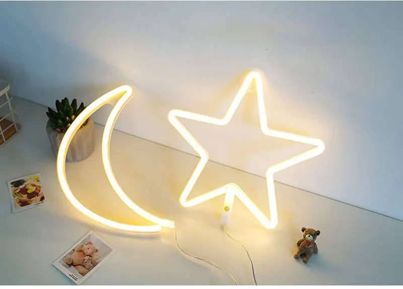 Creative Rainbow Led Neon Light Sign For Holiday Xmas Party Wedding Decorations Kids Room Home Decor Flamingo Moon Unicorn (1)