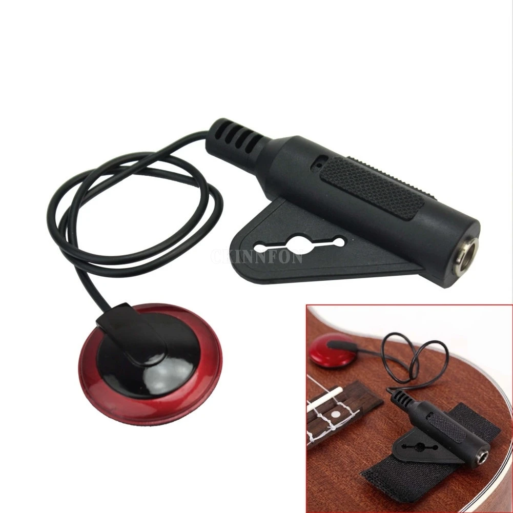 

DHL 50PCS AD-20 Guitar Violin Viola Cello Banjo Contact Micro Pickup with Strap Button Hanger Wholesale Free shipping