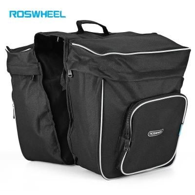 Sale Roswheel 30L Bicycle Bag 600D Polyester Waterproof Tearproof Bike Bag Panniers Bike Rear Seat Double Panniers Pack 1