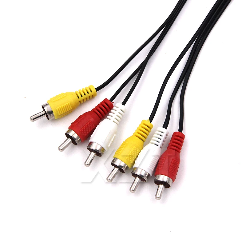 3RCA к 3 RCA штекер штекеру аудиокабель Композитный видеокабель 1 5 м для домашнего
