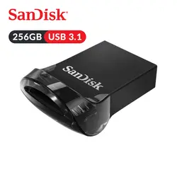 SanDisk USB флеш-накопитель Ultra Fit 256 ГБ USB 3,1 диск 130 МБ/с./с. Скорость чтения ручка-накопитель с ремешком для ПК