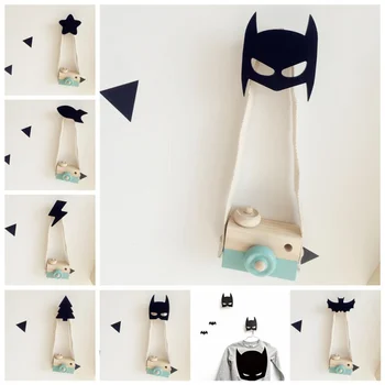 

Creative Wooden Rocket/ Bat / Batman Decoration Hook For Children's Room Wall Decoration Hanger Hook Holder Home Decor