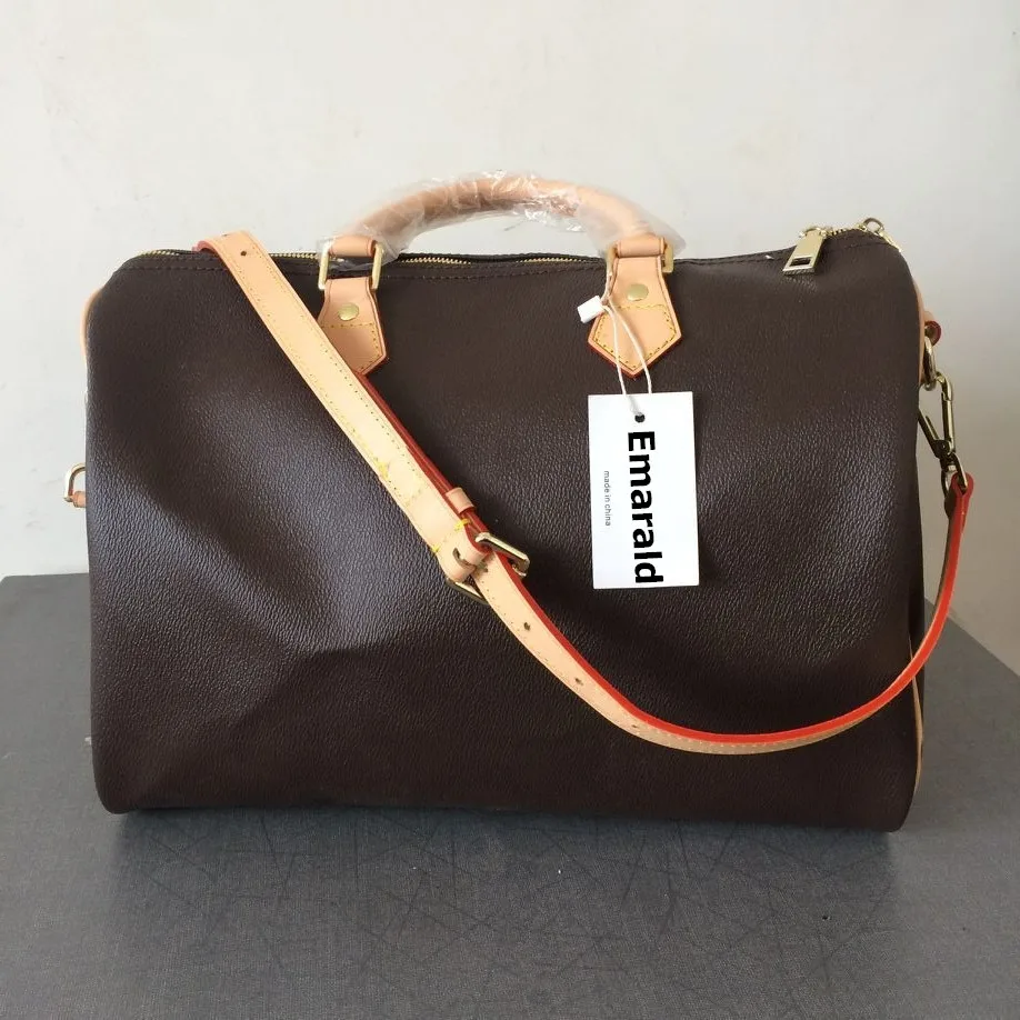 

woxk 2018 new fashion high quality women speedy handbag Pillow bag 30/35cm with starp FREE SHIPPING