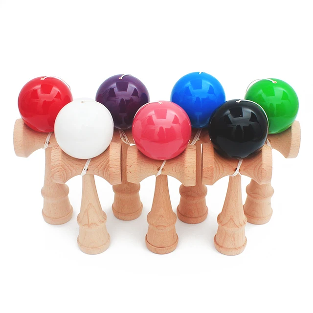 Free Shipping Wooden Toys Outdoor Sports Toy Ball Kendama Ball PU Paint 18.5cm Strings Professional Adult Toys Leisure Sports 2