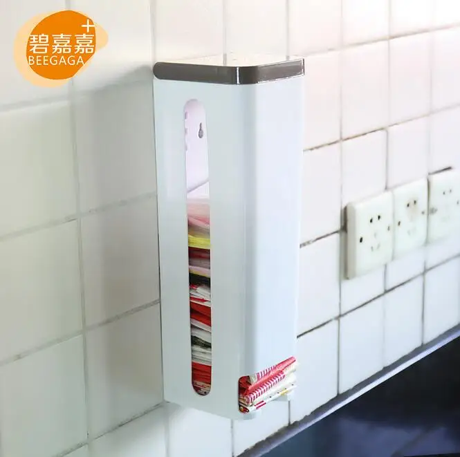 Бесшовная наклейка держатель для продуктовых сумок пластиковый мешок мусора