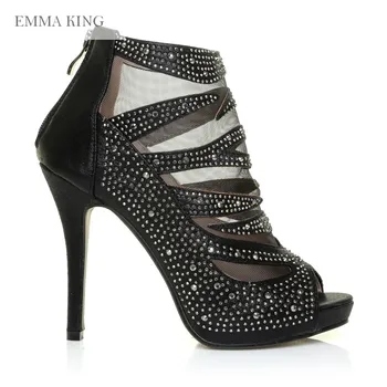 EMMA KING Sexy Lace Side Zipper Sandals Womens Thin High Heels Hollow Out Crystals Flock Fashion Autumn Party Shoes Size 35-43
EMMA KING Sexy Lace Side Zipper Sandals Womens Thin High Heels Hollow Out Crystals Flock Fashion Autumn Party Shoes Size 35-43