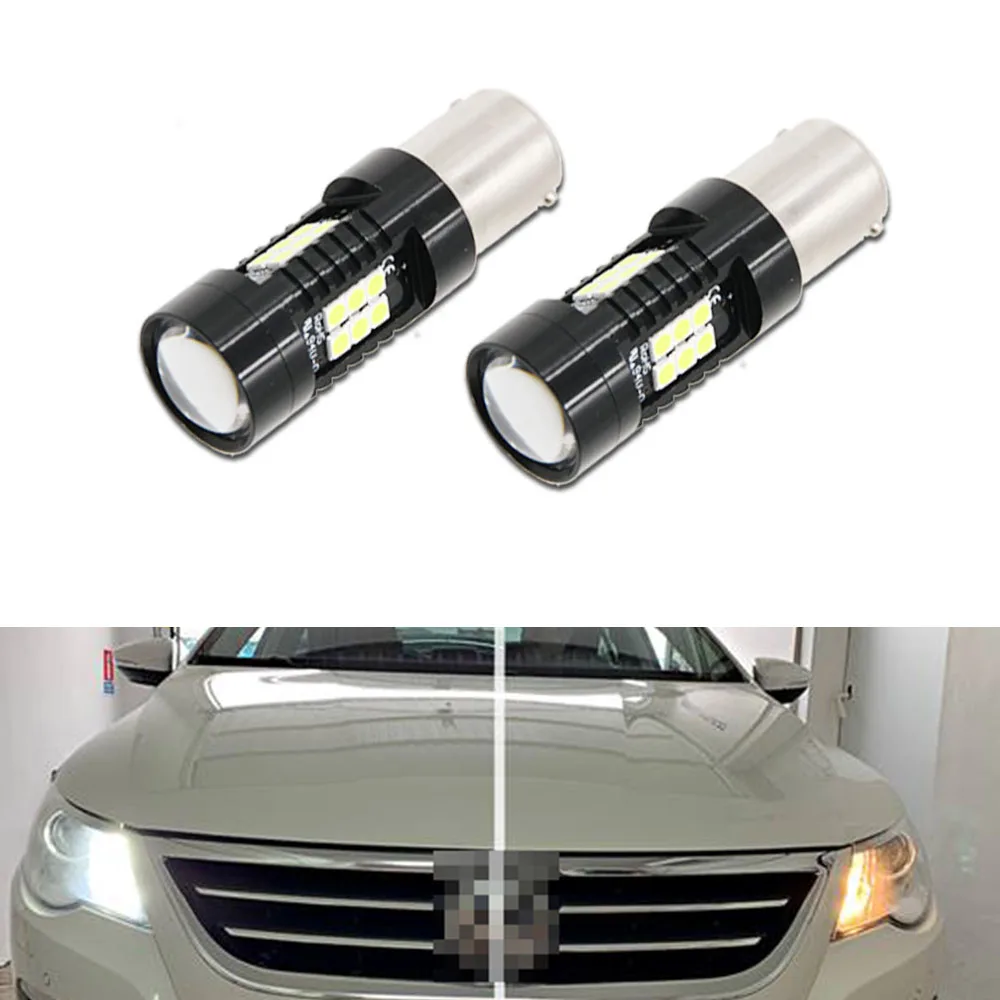

2Pcs Car LED DRL Light 1156 BA15S White For Volkswagen Passat CC (2011)