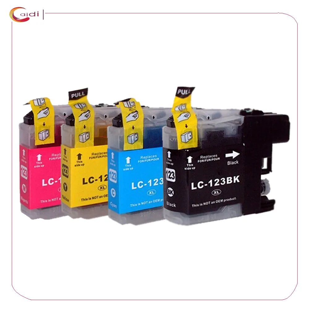 4 шт чернильный картридж для принтера brother LC121 LC123 LC125 LC127 LC129 DCP-J132W J152W J172 J552 J752 J4110 J6520 J4710 струйный принтер