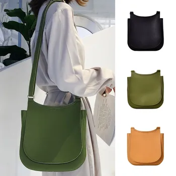 

Elegant Candy Color Shoulder Bags Fashion Women Retro Pure Color Vintage Leather Messenger Crossbody Bag Sac