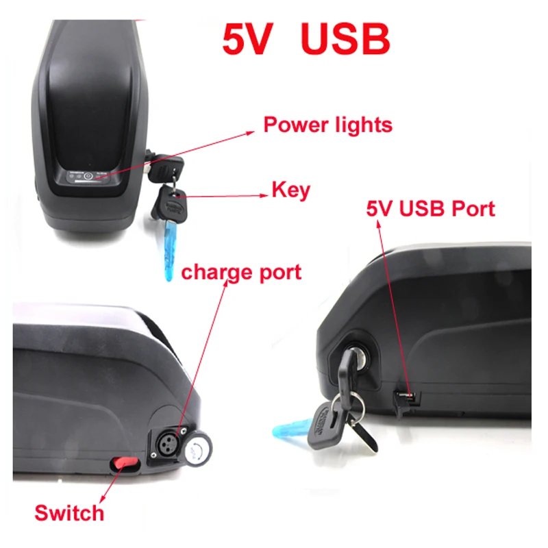 Clearance Hailong electric bicycle battery 48v 1000w electric bike battery 48v 15ah lithiun ion battery with USB port For Smaung cell 3