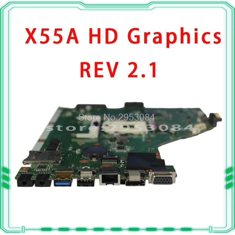  X55A Motherboard REV.2.1/2.2 HM70 For ASUS X55A Laptop motherboard X55A Mainboard X55A Motherboard 