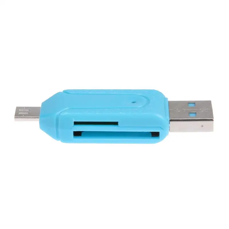 Мини Портативный TF/SD кард-ридер высокая скорость передачи данных карты памяти с USB/Micro USB порт OTG функция для смартфона