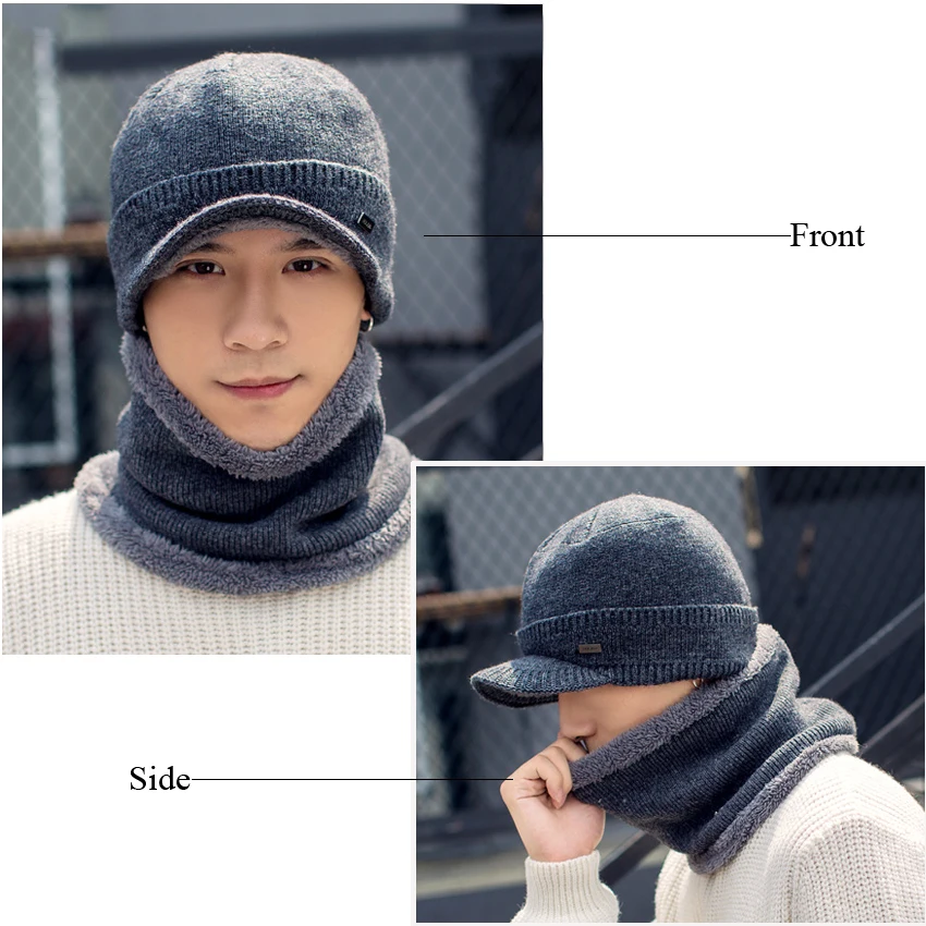Зимние шапки Skullies Beanies шапка для мужчин и женщин шерстяной вязаный теплый