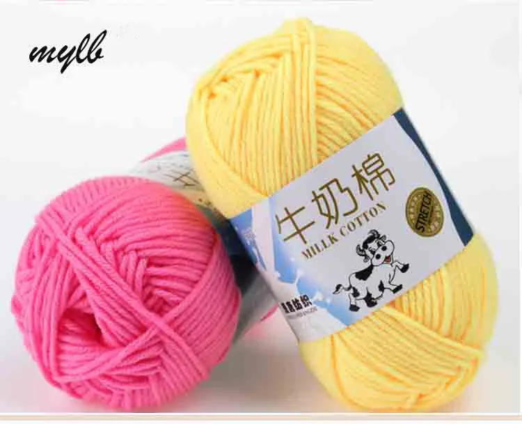 

mylb 500g Strands Milk Cotton Knitting Yarn Soft Warm Baby Yarn for Hand Knitting Supplies wool scarf line thick cotton thread