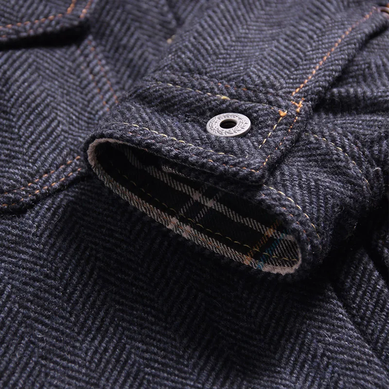 Great Value WT-0003 Read Description ! Asian size washed hand-made man's vintage super heavy wool casual stylish jacket