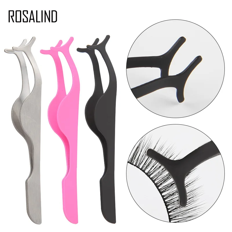 

ROSALIND Eyelashes Curler 1PCS Beauty Makeup Fake Eyelash Extension Applicator Nipper For women Cosmetic Tools eyelash tweezers