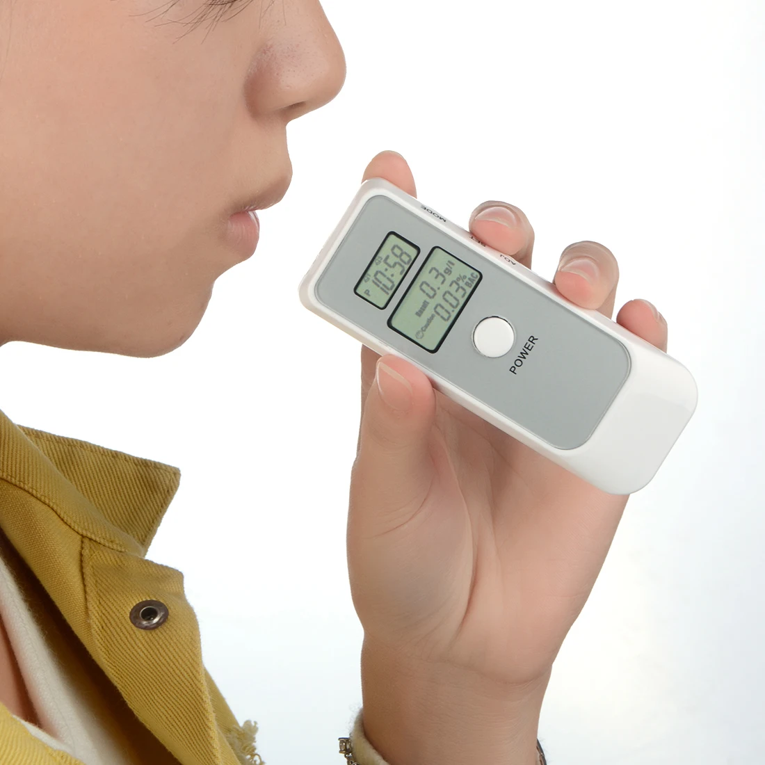 Dual LCD Display Digital Alcohol Tester Breathalyzer Alcotester With