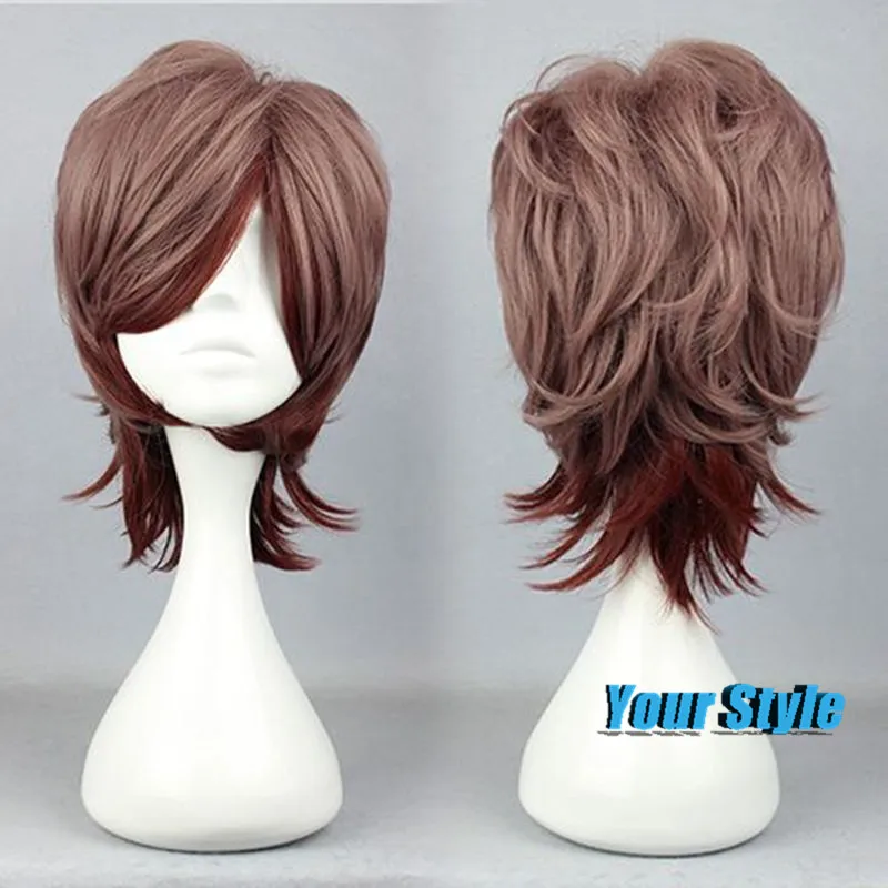 32 Cm Muchacho Corto En Capas Peinados Pelo Corto Cortes De Pelo Mens Boys Pelucas Mocha Pelo Ombre Color Anime Harajuku Cosplay Peluca Boy Wig Cosplay Wigshort Layered Hairstyles Aliexpress