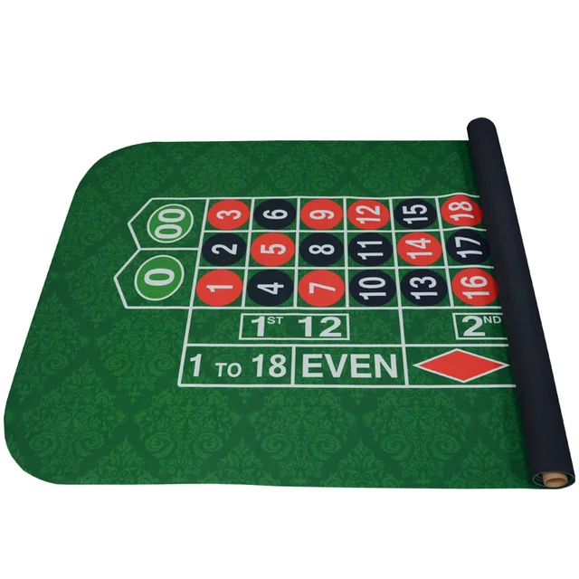 183*90Cm Suede Rubber Square Green Roulette Black Jack Poker Table Mat