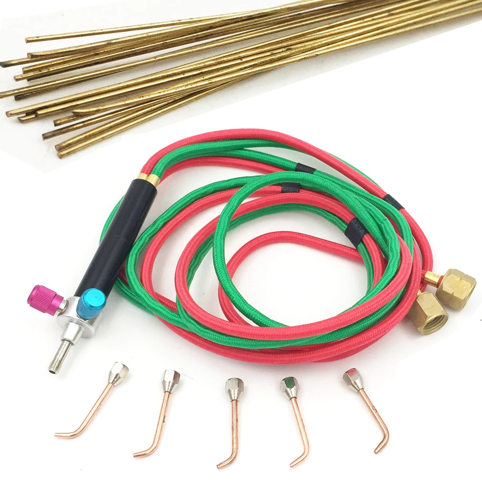 The Little Welding Gas Torch With 5 Tips And Flexible Twin Hose For