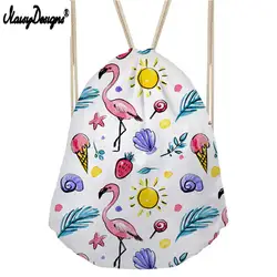 Мешки с завязками для девочек тропический Фламинго Дизайн Drawstring сумка Для женщин небольшой пляж посылка Сумки женские Повседневное Mochila