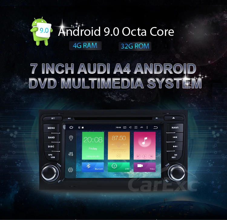 Top 7 Inch Android 9.0 Octa core Car DVD Stereo Player For Audi A4 S4 2002-2008 Canbus WIFI Radio GPS Bluetooth Multimedia Carplay 14