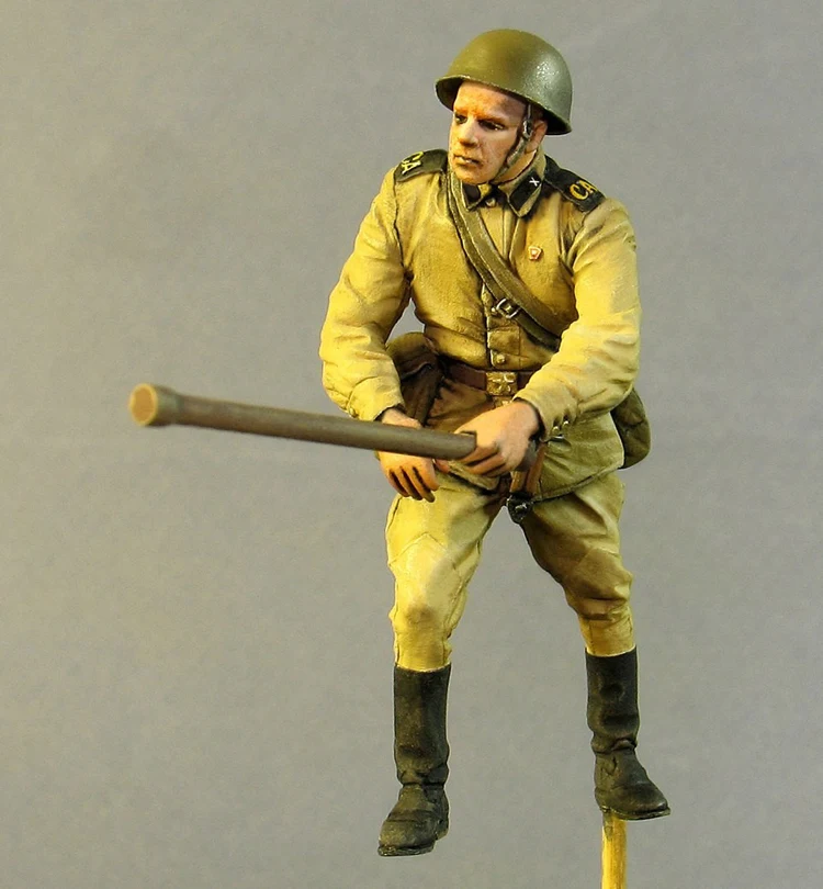 

1/35 World War II artillery Five people Resin kit soldiers GK Military theme of WWII Scene combination Uncoated No colour
