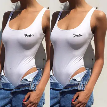 

Summer Women Cotton Slim Sleeveless Bodysuit Stretch Clothes Tops Casual Ladies Body Suit Short Plasyuit Romper Jumpsuit