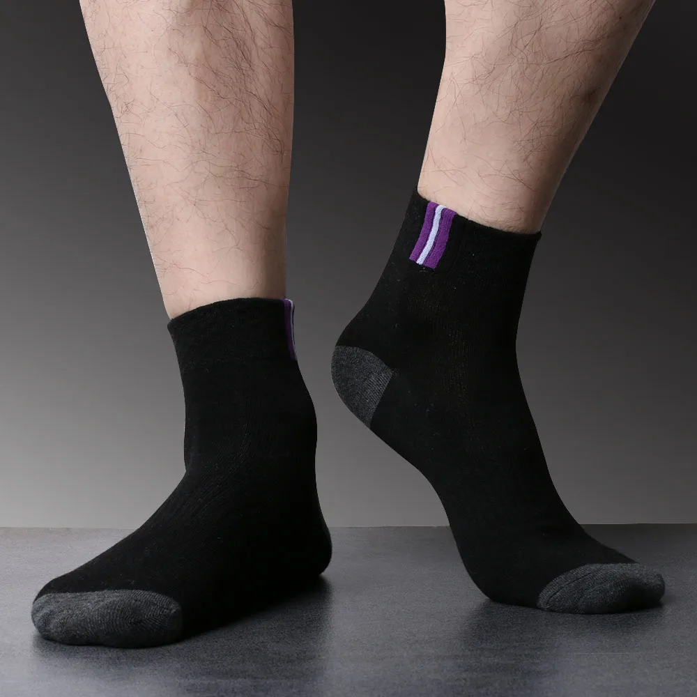 5 Color Fashion Cotton Men's Socks Absorbent Sweat Deodorant Tube