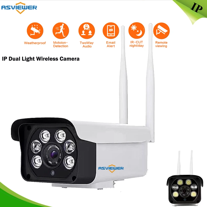 

1080P Dual Light Source plug and play WIFI IP Camera with Dual audio Support SD card Record Colorful night vision AS-IP8415WHD
