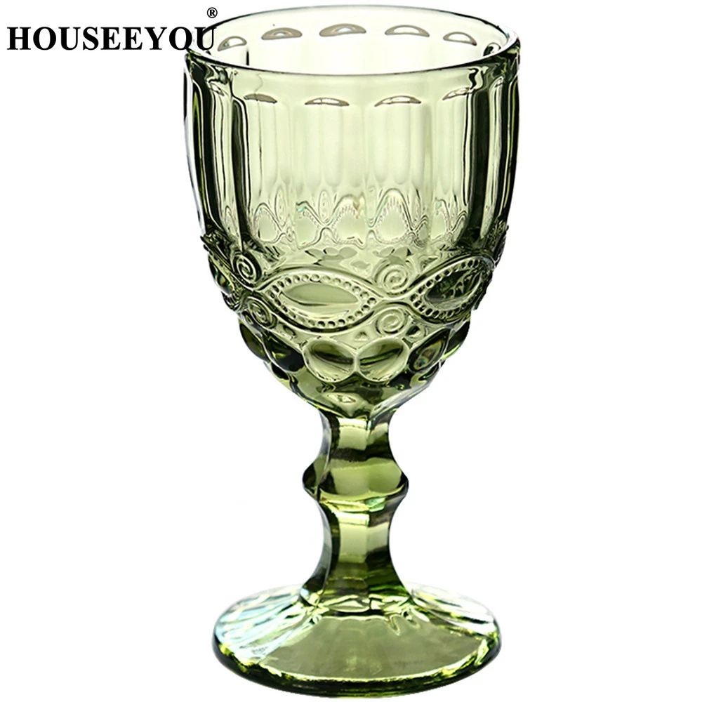 Houseyou старомодный Хрустальный ЦВЕТОЧНЫЙ РЕЗНОЙ стеклянный бокал для вина флейты