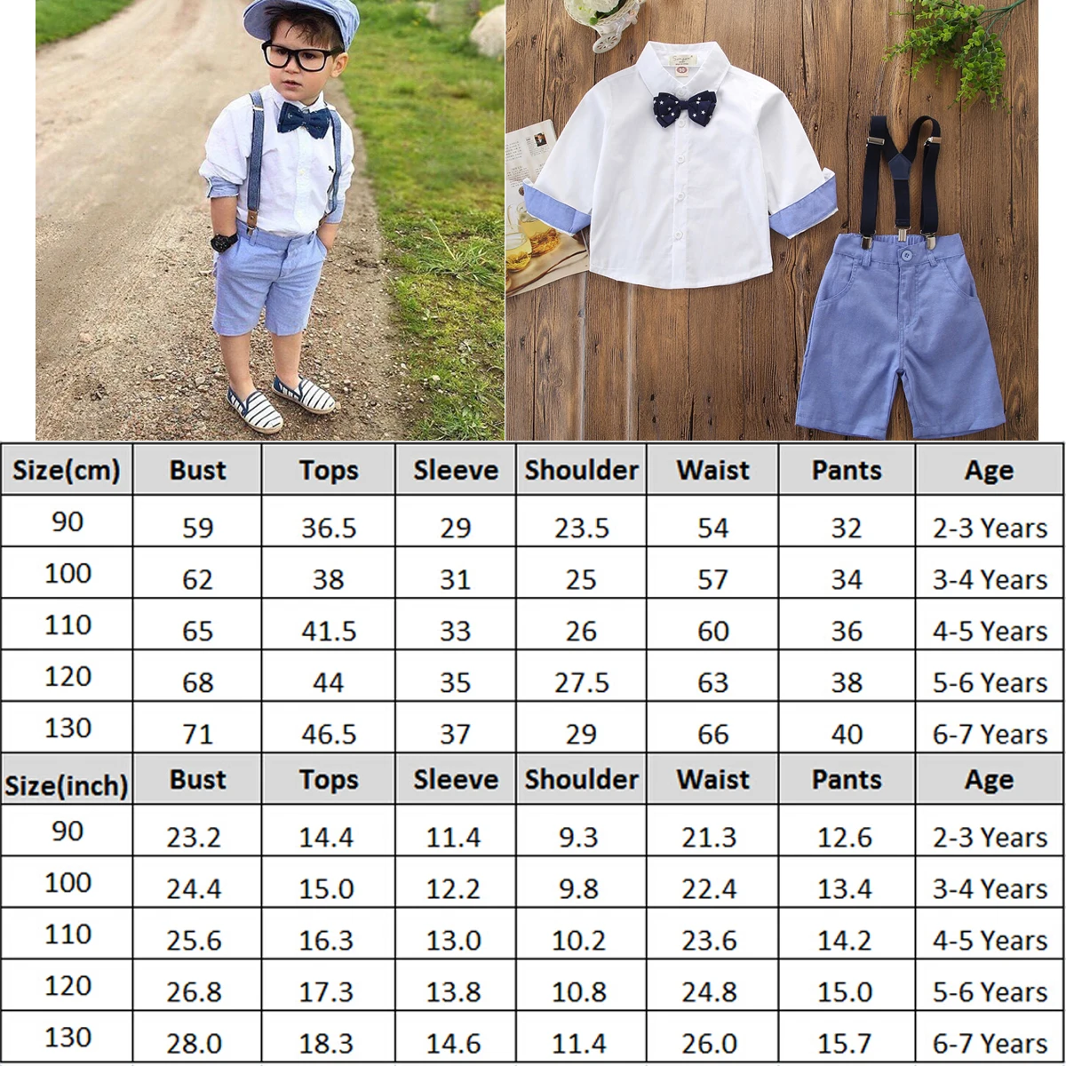 Emmaaby/Модный Элегантный комплект одежды из 2 предметов для маленьких мальчиков, одежда для джентльмена, костюмы, рубашка+ комбинезон, комбинезон+ галстук-бабочка, комплект одежды для мальчиков
