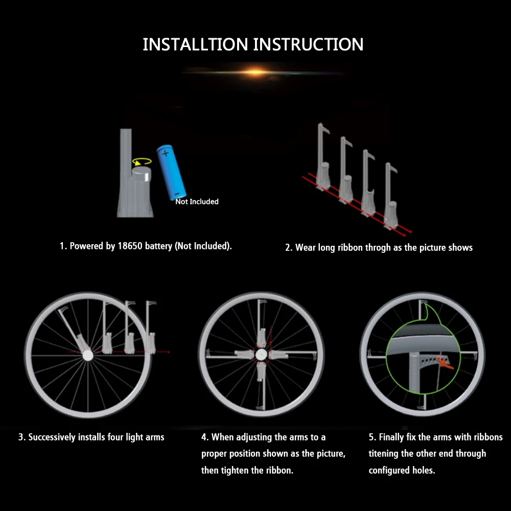 Excellent Lixada 416pcs LEDs Bicycle Light High Resolution Brightness Smart Bike Spoke Wheel Light Monitor Recharge RGB Wheel Hub Display 25