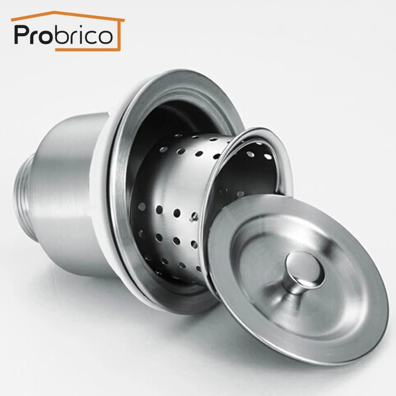 aliexpresscom buy probrico fit 35 kitchen sink drainer stainless steel deep waste basket drain strainer with sealing lid usa domestic delivery from - Kitchen Sink Wastes aliexpresscom buy probrico fit 35 kitchen sink drainer stainless steel deep waste basket drain strainer with sealing lid usa domestic delivery from - Kitchen Sink Wastes
