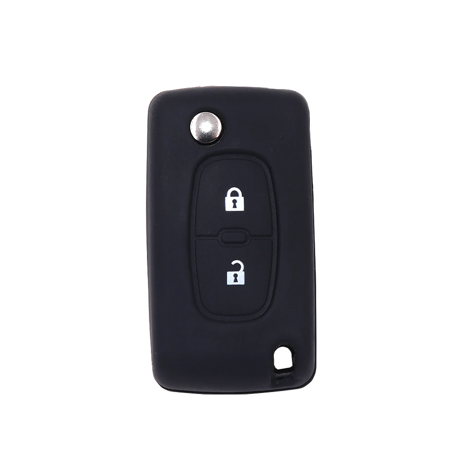 2 кнопки силиконовый чехол для ключей от машины PEUGEOT 207 307 308 407 408 Citroen C3 C4 C4L C5 C6