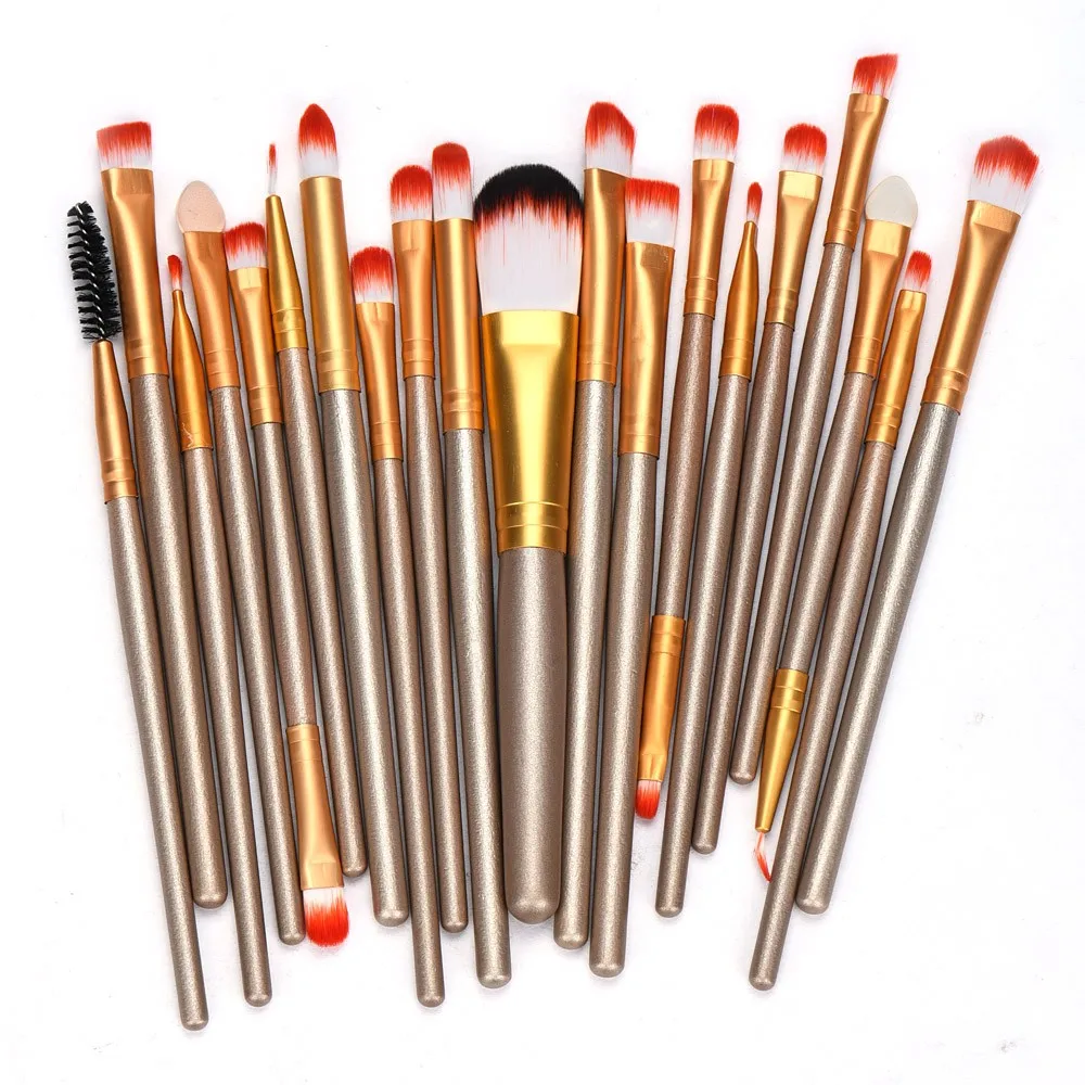 

20 pcs Makeup Toiletry Kit Pro  Eyeshadow Cosmetic Face Brushes Set Blusher Powder Foundation Tool cosmetics Concealer Brush