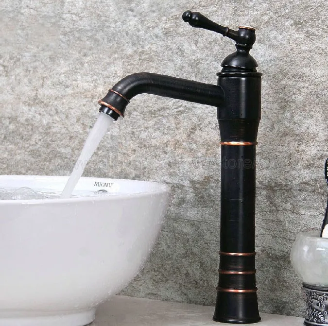 Bathroom Basin Sink Faucet Oil Rubbed Bronze Single Handle Kitchen Tap Faucet Mixer hot and cold water tap znf299