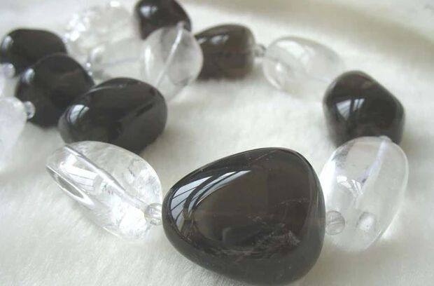 

Miss charm Jew1737 whte smoky quartz 15-30mm necklace 19