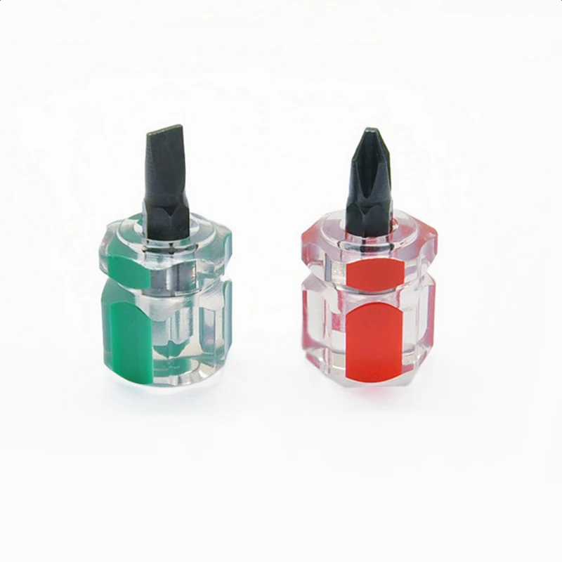 2Pcs/Lot Mini Phillips Slotted Screwdrivers Ultrashort Hand Tool Useful