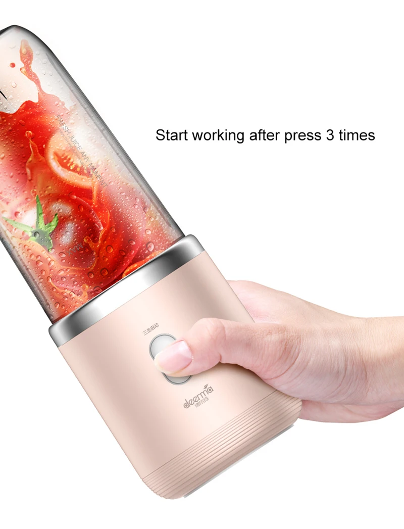 Xiaomi deerma Juicer automatic wireless home fruit vegetable Baby Food Milkshake Mixer multi-function mini juice electric juice (6)