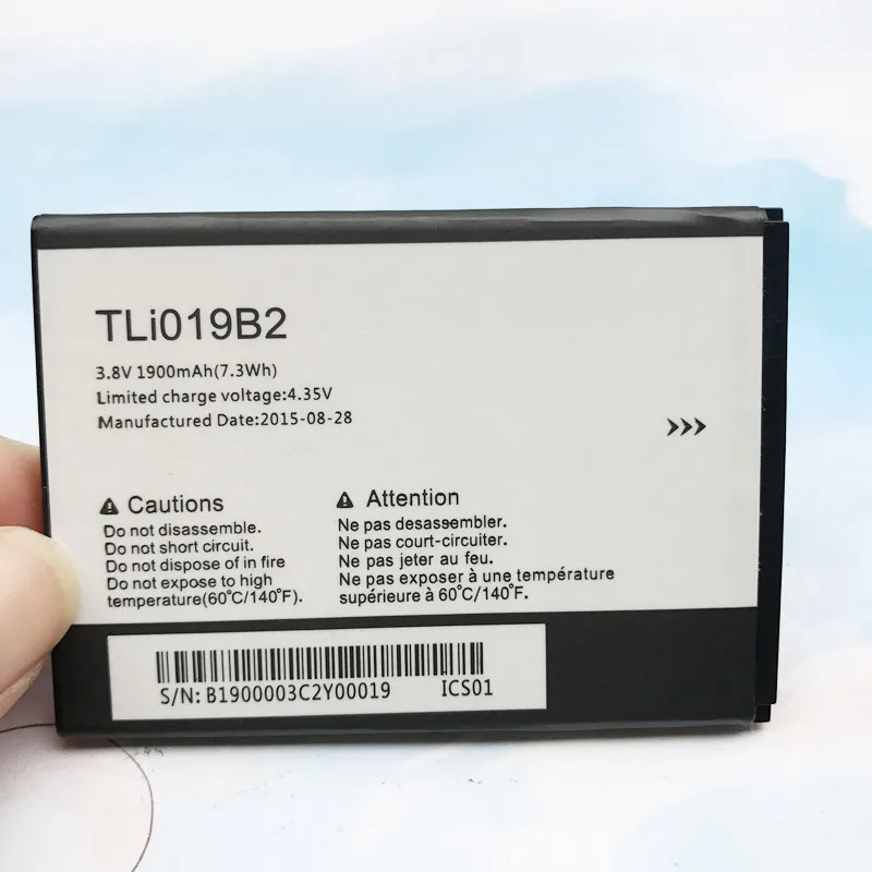 100% оригинал Новинка для Alcatel TLi019B2 TLi019B1 батарея 1900 мАч ONE TOUCH C7 сотового телефона