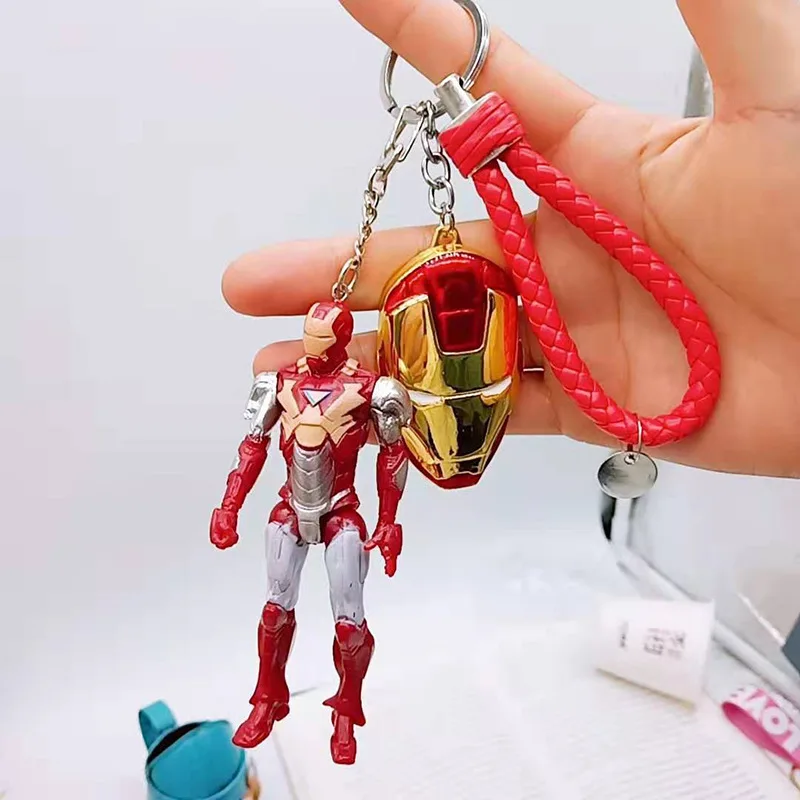 

Iron Man Tony Stark model Keychain Marvel The Avengers 4 Endgame Quantum Realm Series Key Ring Car Key Chain for kids gifts